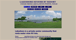 Desktop Screenshot of lakeshoreseniorsrvresort.com